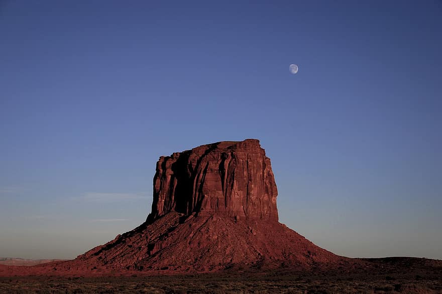 colina baja, Desierto, Valle del monumento, Utah, butte, seco, árido, páramos, estéril, paisaje árido, Estados Unidos