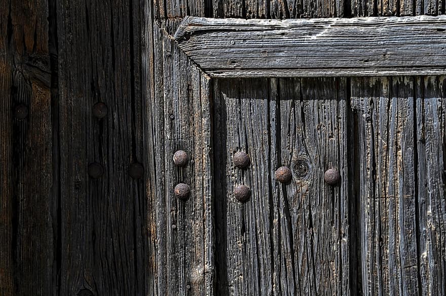 Door, Wood, Boards, Texture, close-up, old, backgrounds, lock, closed, weathered, wall