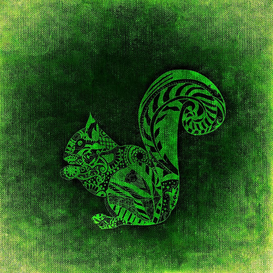 다람쥐, 녹색