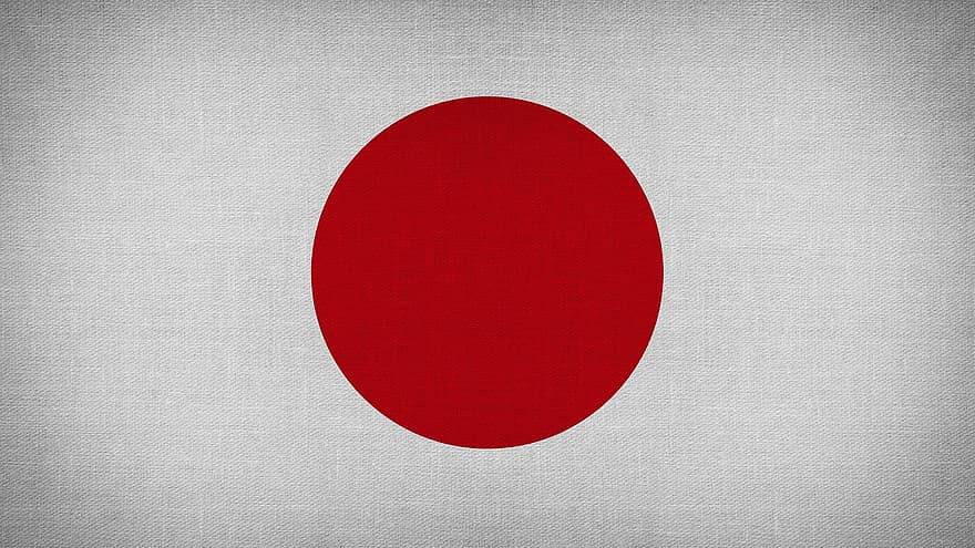 Asie, Japonsko, tkanina, textura, textil, podepsat, vlajka, symbol, země, vlastenec, národ