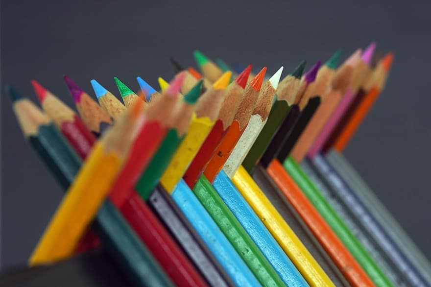 цветни моливи, кръст, цветен, модел, моливи, художествени материали, изкуство