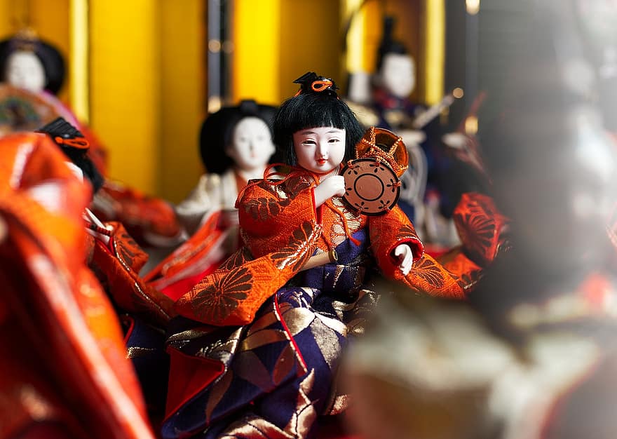 Κούκλα Χίνα, hinamatsuri, Ιαπωνία, παράδοση, Πολιτισμός, αρχαίος, Διαλογισμός, πολιτισμών, ιαπωνική κουλτούρα, γυναίκες, παραδοσιακή φορεσιά