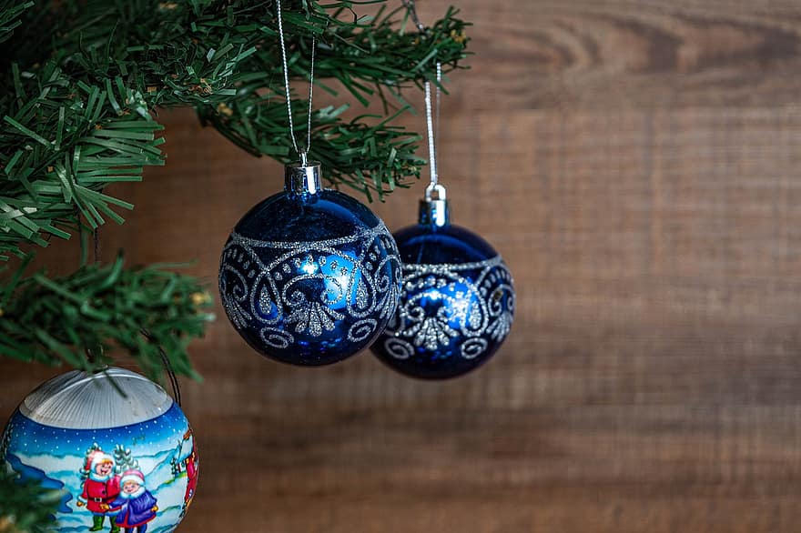 Nadal, pilotes, arbre, decoració, celebració, adorn de Nadal, hivern, decoració de Nadal, temporada, fons, regal