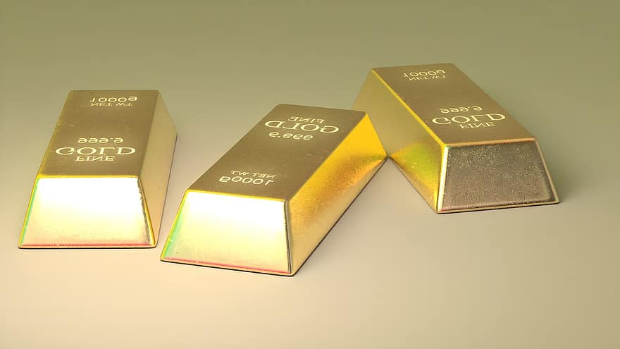 oro, lingotto d'oro, Lingotti d'oro, finanza, ricchezza, lingotto, brillante, bancario, color oro, metallo, successo