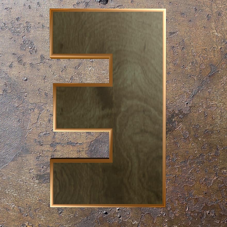 carta de madera, madera, metal, alfabeto, carta, de madera, tipografía, rústico, oxidado, erosionado