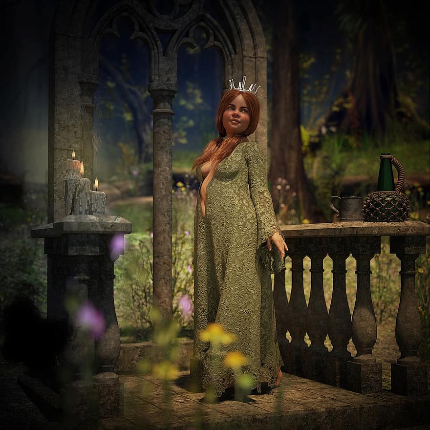 Fiona, Shrek, Fairy Tales, Fantasy, Princess, Girl, Young, Woman, Beauty, Magic, Dress