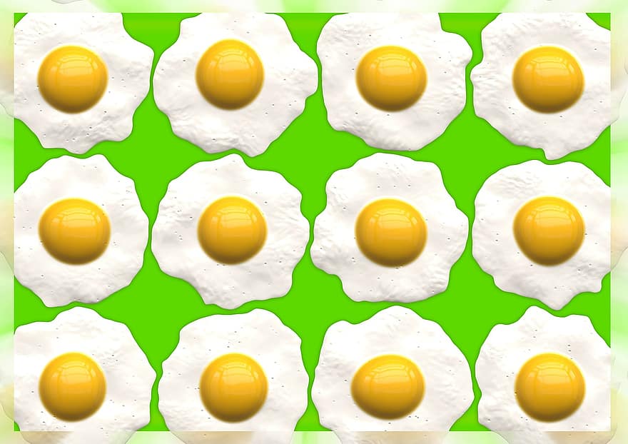 jajko, jedzenie, wiele, duplikować, Wielkanoc, jajka sadzone, wielkanocne powitanie