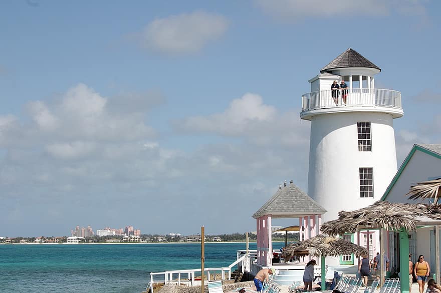 Lighthouse, Beach, Sea, Summer, Vacation, Travel, Seascape, Coast, vacations, coastline, water