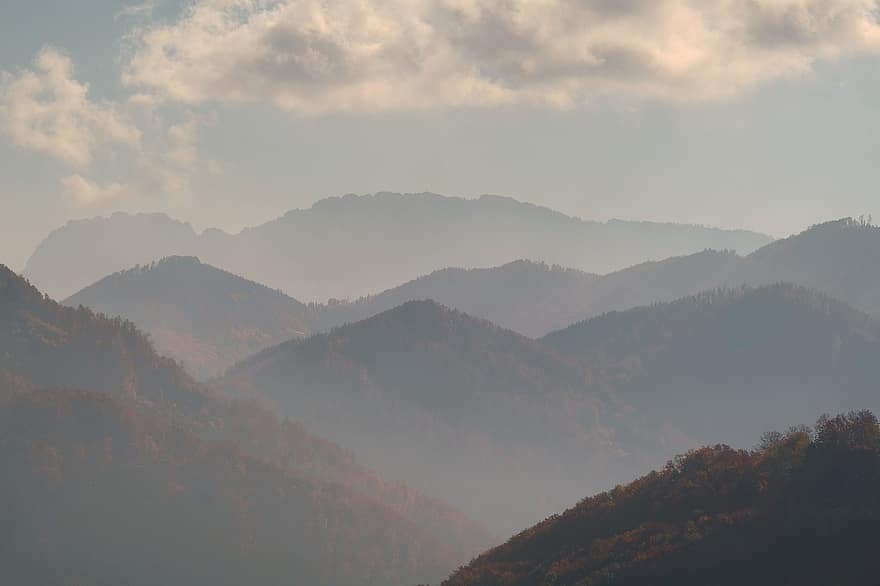 munţi, varf de munte, previziune, ceaţă, ceață, perspectivă, mistic, peisaj