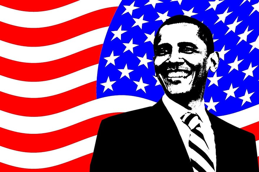 barack obama, obama, osoba, mężczyzna, prezydent, USA, flaga, amerykański, Ameryka, zjednoczony