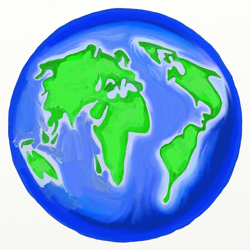 mondo, globo, sfera, terra, pianeta, viaggio, carta geografica, atlante, terra blu, mappa blu, globo blu