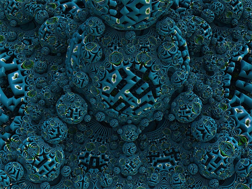 fractal, render, 3d, teló de fons, geometria