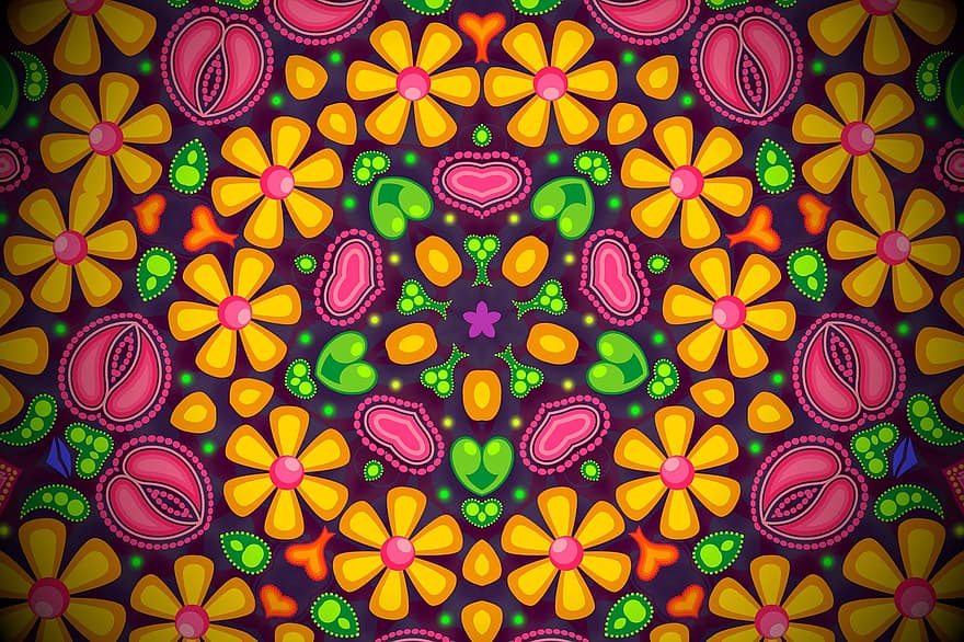 Rosette, Mandala, Mosaik-, bunter Hintergrund, Blumenhintergrund, Hintergrund, Ornament, Tapete
