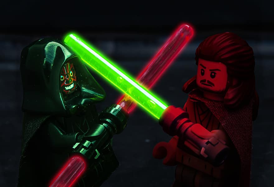 Lego Star Wars, guerra de las Galaxias, Lego, jedi, sable de luz, sith