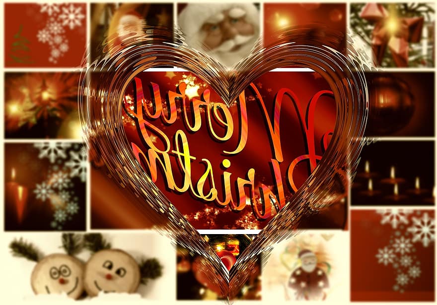 collage, jul, stearinlys, dekorasjon, julepynt, festlig, stjerne, Wine Eight Balls, lykkelig, god, festival