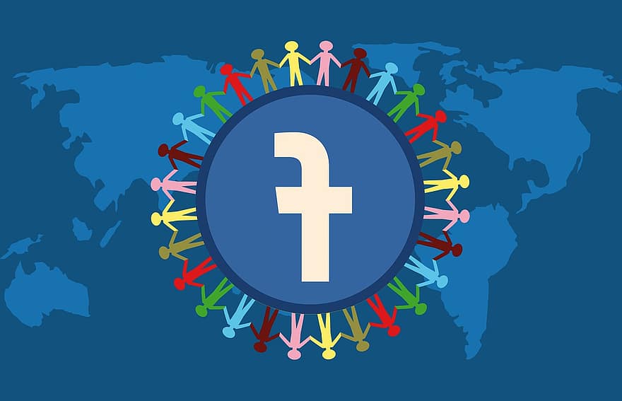 Facebook, gente, mundo, unidad, alrededor, feliz, tierra, global, diversidad, internacional, multicultural
