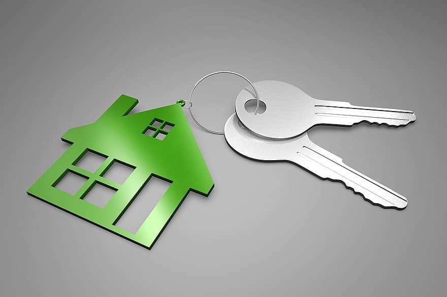 жилой дом, домовладение, внутренний, Жилой, недвижимость, ключ, ключ от дома, Аренда ипотечного дома, безопасность, арендодатель, брелок для ключей