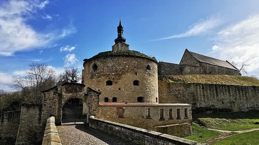 Kastil, querfurt, gerbang, menara, dinding, kota, Saalekreis, saxony-anhalt, jerman, historis, Abad Pertengahan