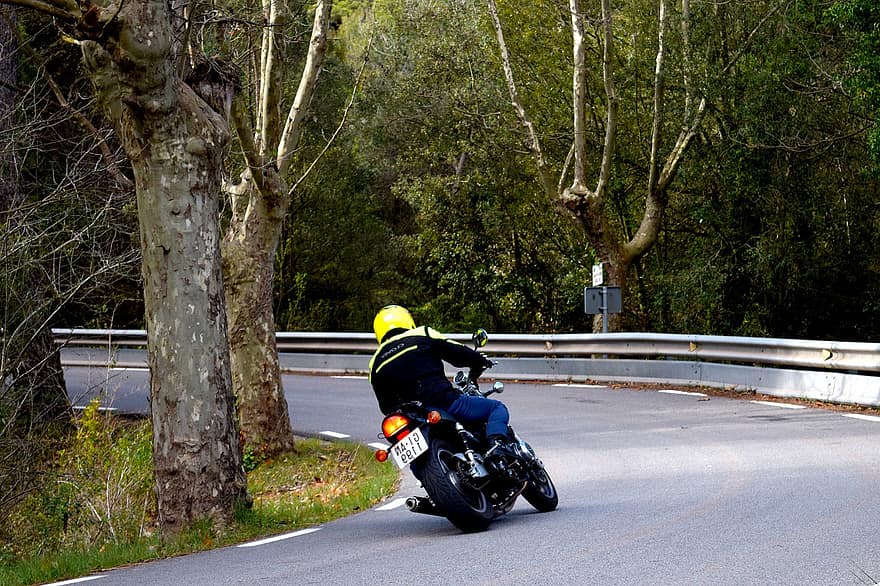 moto, motorista, muntar una motocicleta, vehicle, Kawasaki Zephyr 750, carretera