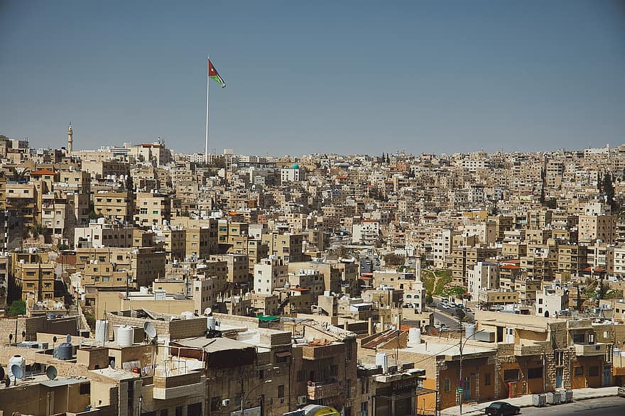 Амман, Иордания, город, городской, архитектура, здания, прогноз, предвидение, в центре города