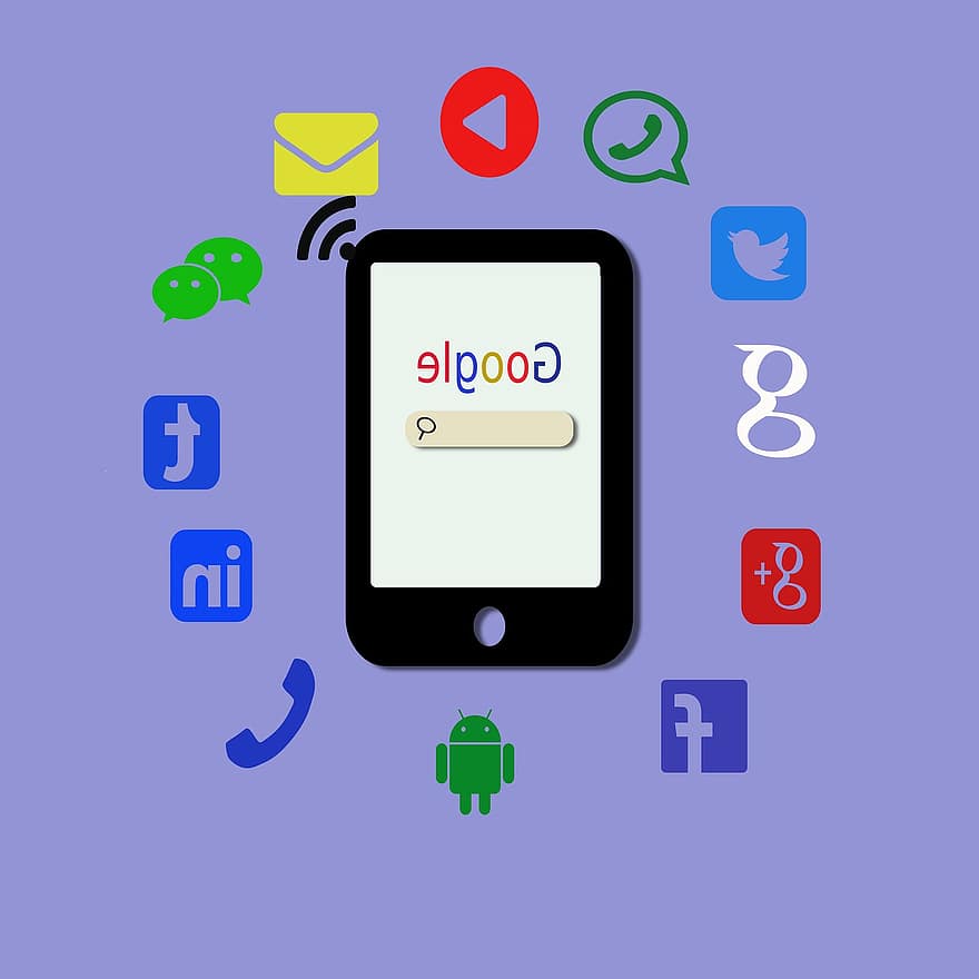 Social Media Icon, Social Media, Phone Icon, App, Networking, Smartphone, Icon, Internet, Facebook, Network, Symbol