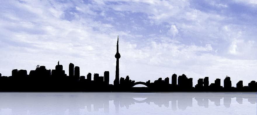 toronto, skyline, Canada, bygning, by, metropolis