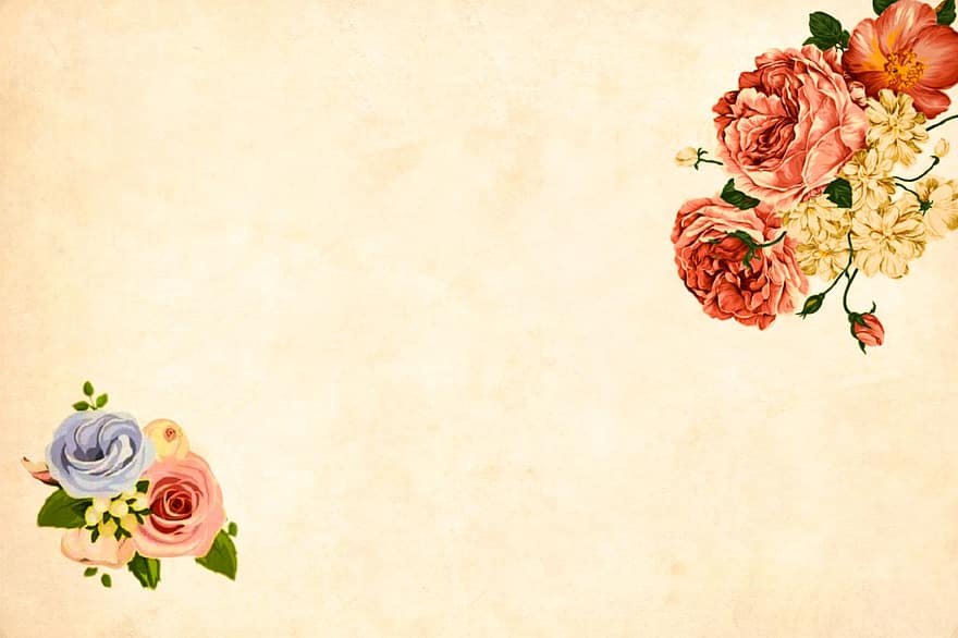 fiore, sfondo, Vintage ▾, Rose, mazzo, floreale, grappolo, foglia, decorazione