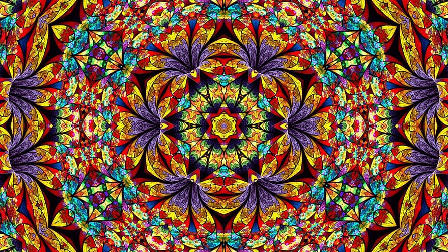 Flowers, Kaleidoscope Art, Pattern, Ornament, Border, Animation, Kaleidoscope, Moving Decorative Ornament, Moving Pattern, Animated Ornament, Animated Pattern