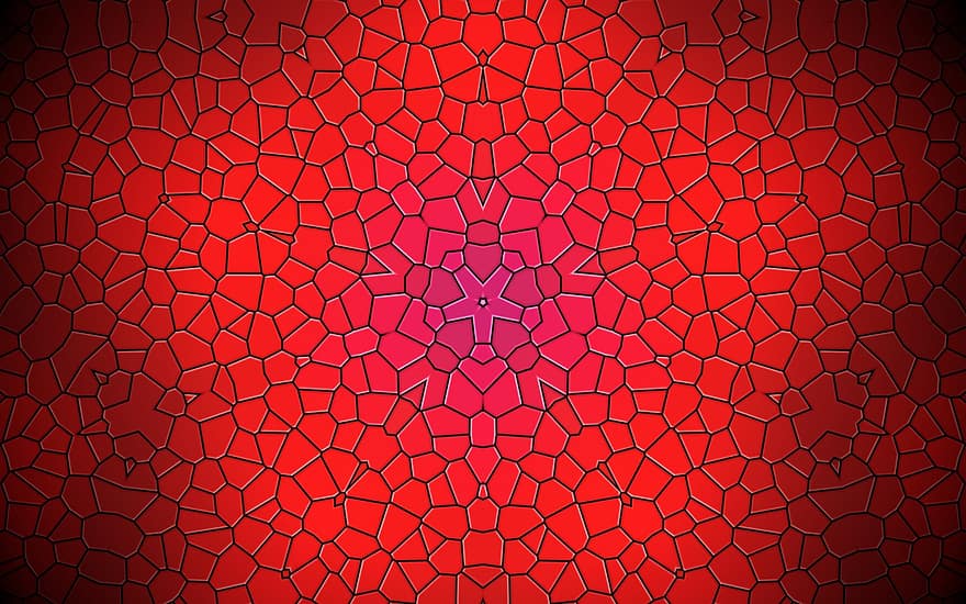 Rosette, Mandala, Mosaik-, roter Hintergrund, rote Tapete, Ornament, Tapete, Dekor, dekorativ, symmetrisch, Textur