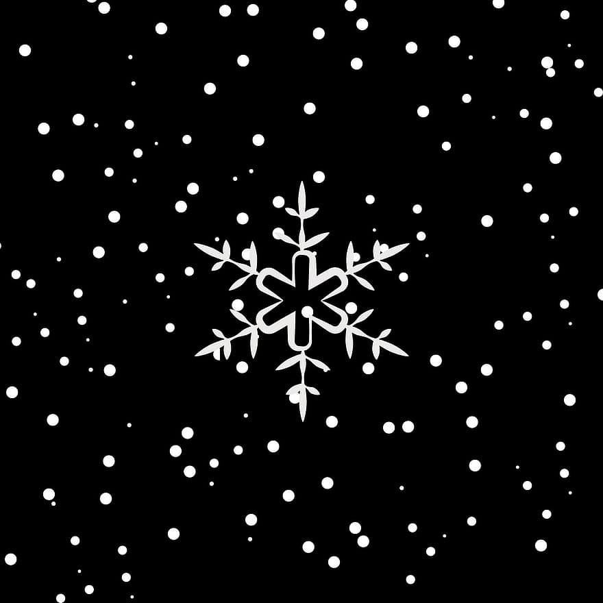 снежинка, снег, зимний фон, фон, снежный фон, зима, украшение, фоны, иллюстрация, Аннотация, праздник