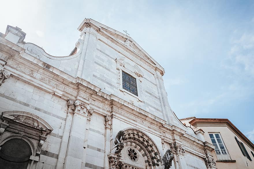 kościół, historyczny, Włochy, miasto, Lucca