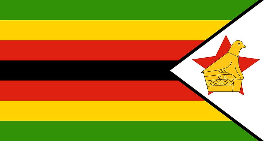 Zimbabwe, Afrika, Africká vlajka, země, národní, symbol, národ, podepsat, svět, cestovat