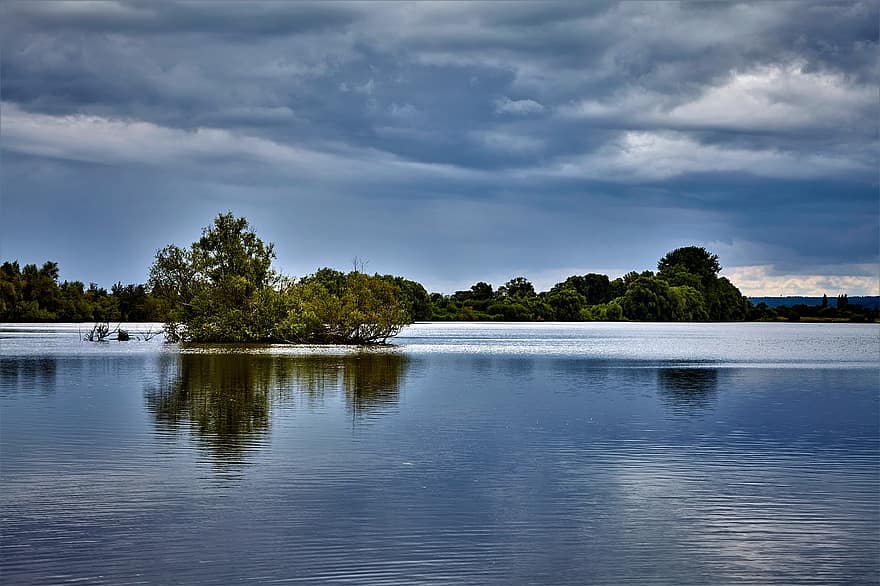 Water, River, Nature, Landscape, Lake, Forest, Trees, Recovery, Thunderstorm, Light, Mystical