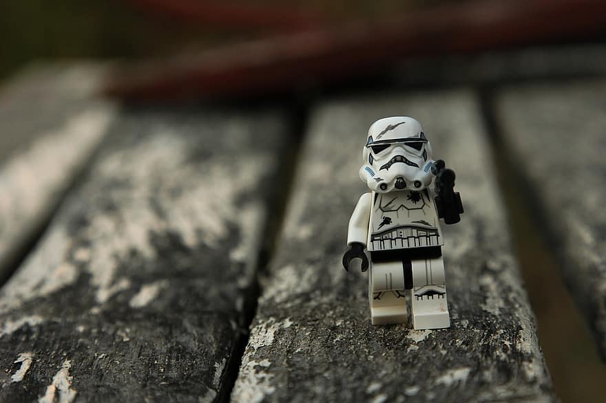 Lego, Stormtrooper-Lego, Star Wars-Lego, Spielzeug, Spielzeugsoldat, Figur, klein, bewaffnete Kräfte, Männer, Militär-, eine Person