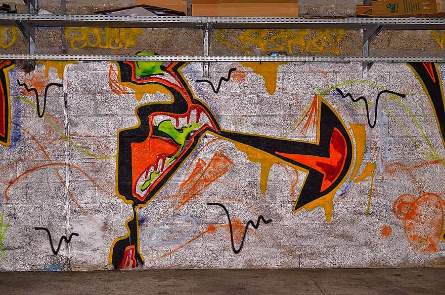 graffiti, seinä, taide, maalaus