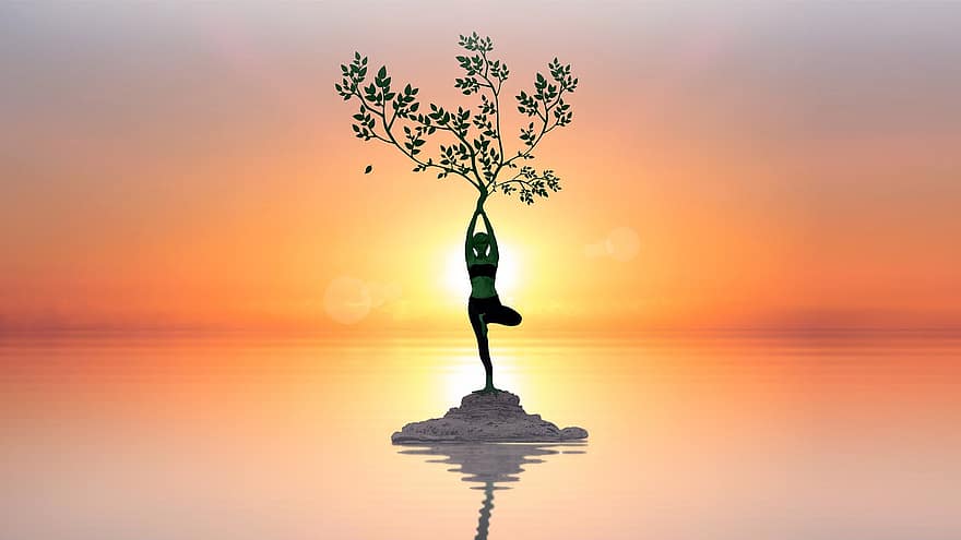 KADIN, ağaç, fantezi, yoga, meditasyon, gerçeküstü, peri, ilham, armoni, yaşam tarzı, Rahatlayın