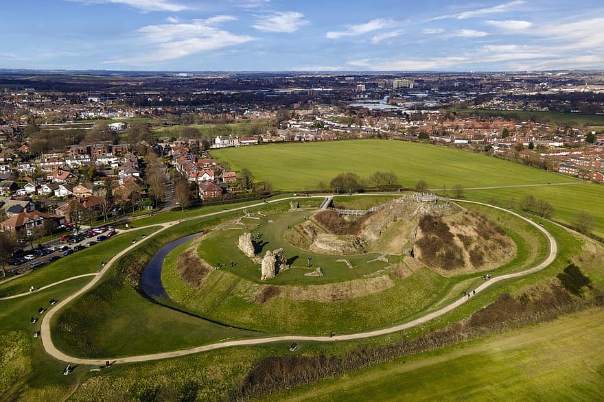 castillo, campo de vigilia, batalla, guerra, yorkshire, Inglaterra, patrimonio, historia