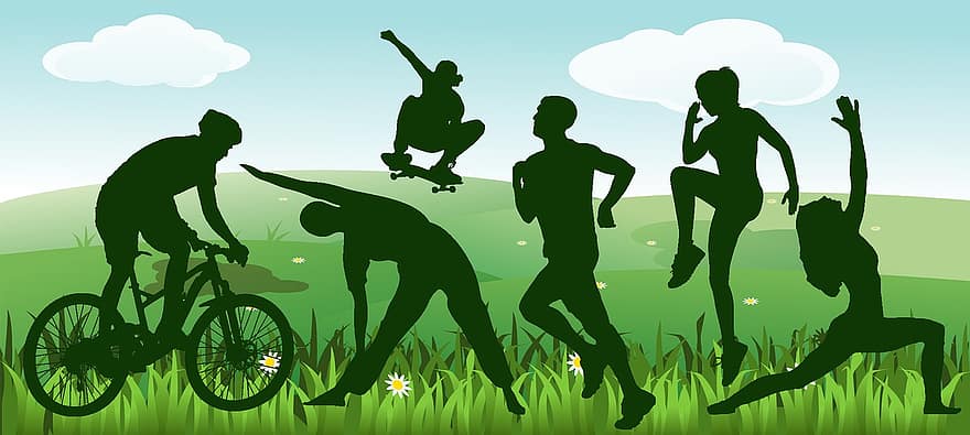 atleten, atletiek, geschiktheid, sport, oefening, training, Gezondheid, opleiding, buitenshuis, Groene gezondheid, Groene fitness