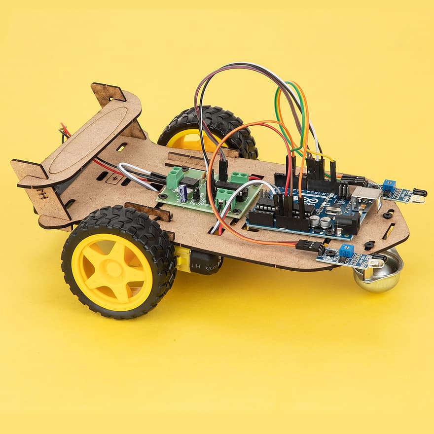 robô, brinquedo educacional, robótica, Robô companheiro, tecnologia, equipamento, amarelo, roda, brinquedo, máquinas, indústria