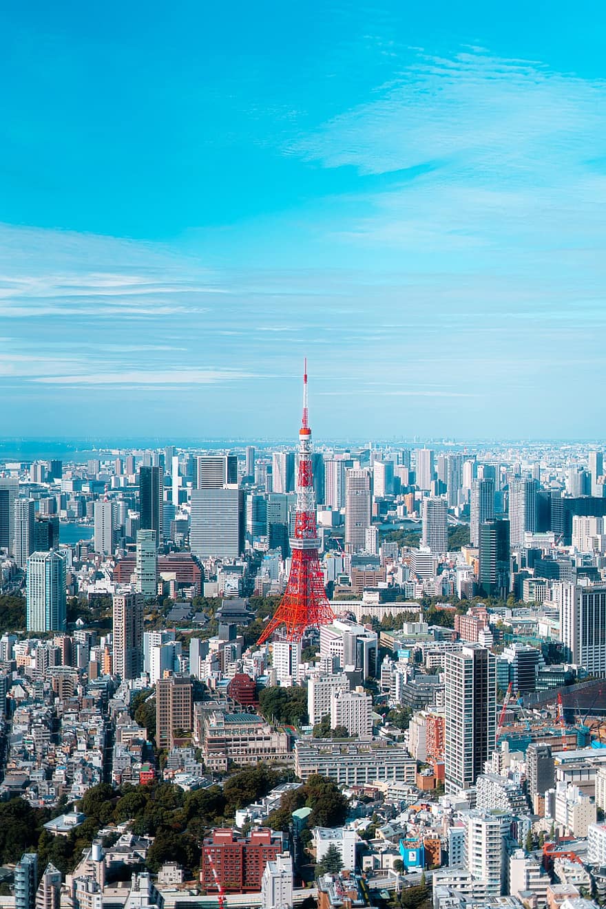 برج طوكيو ، طوكيو ، برج ، اليابان ، معلم معروف ، مدينة