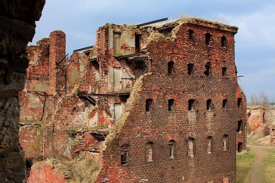 las ruinas de la, edificio, devastación, guerra, memoria