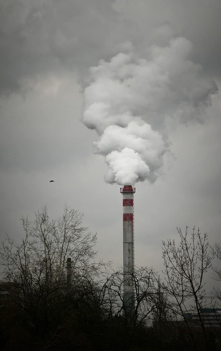 zanieczyszczenie, powietrze, globalne ocieplenie, palić, toksyczny, przemysłowy, fabryka, środowisko