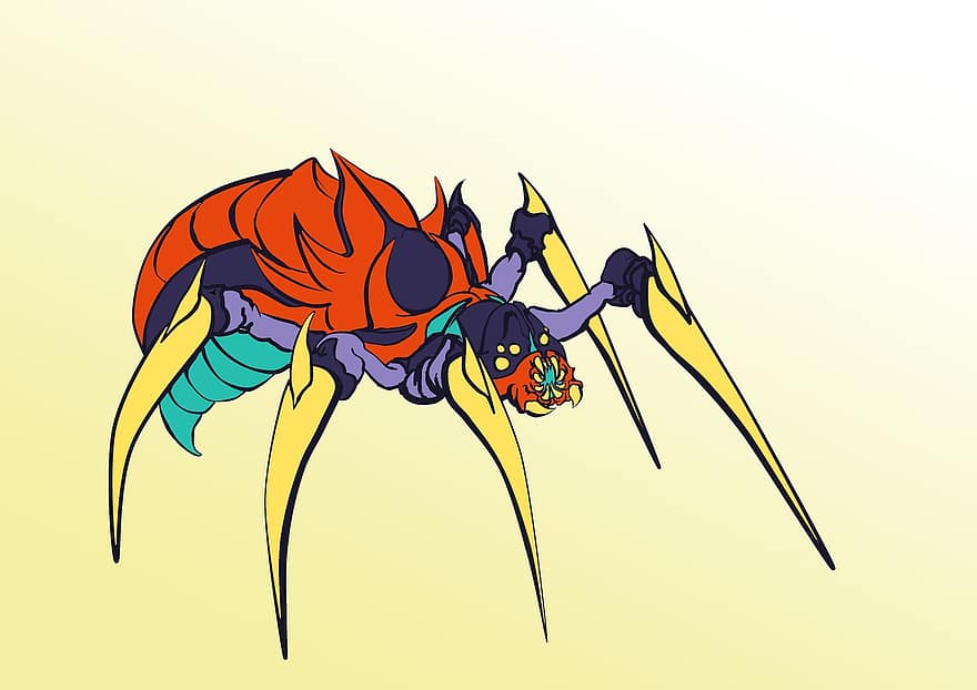 păianjen, insectă, monstru
