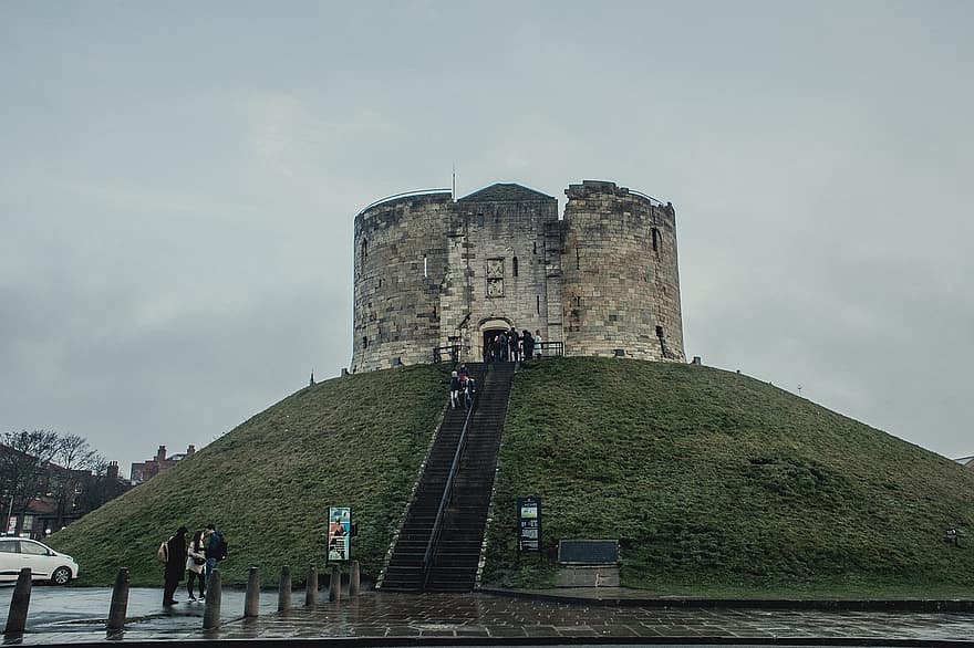 Clifford's Tower, Castle, Landmark, Tower, Fortress, Historic, Historical, Heritage, Medieval, Famous, Tourist Attraction