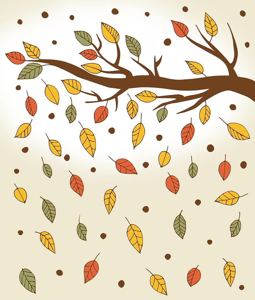 가을, 가을에, 시즌, 숲, 잎, 나무, 그림 물감, 십월, 제철의, 자연스러운, 자연