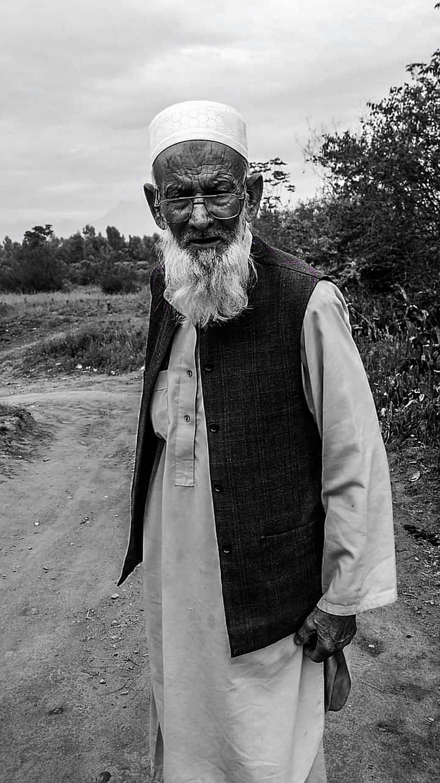 musulmonai, senas vyras, Pakistanas, religija, islamas