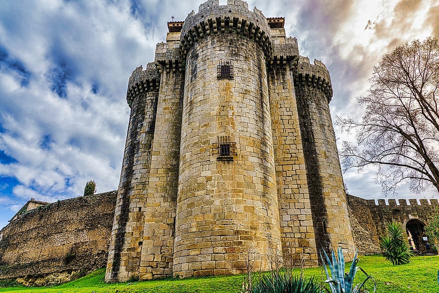 壁、城、タワー、要塞、中世の、歴史的な、建築、歴史、有名な場所、古い、建物の外観
