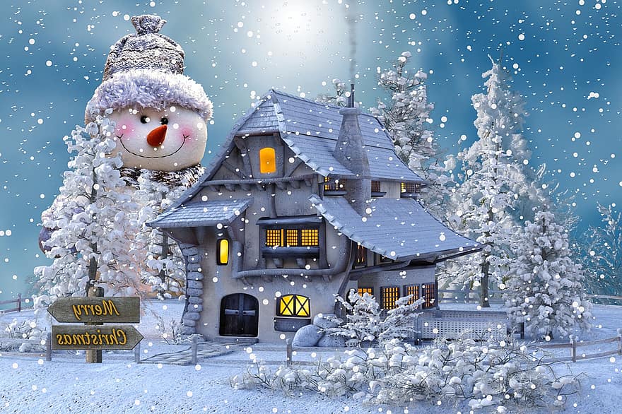 Noel vesilesiyle, Noel, mutlu Noeller, kış, beyaz, Aralık, kardan adam, sezon, nevada, kutlama