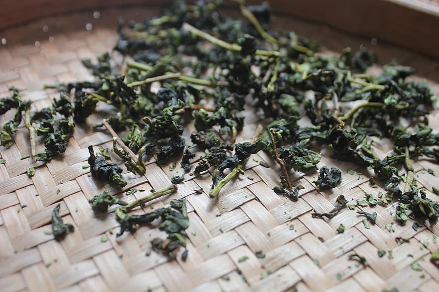 Tieguanyin, tee, kuivatut lehdet, lehdet, anxi tieguanyin teetä, Kiinalainen oolong tee, orgaaninen