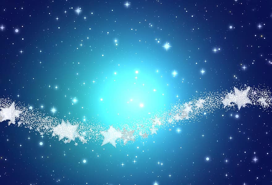宇宙、星、クリスマス、尾、バンド、光